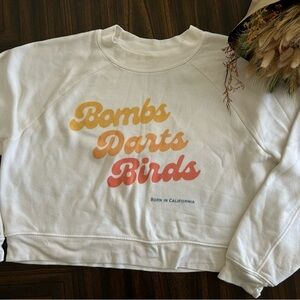 Women's Sweater - White with Multicolor Print